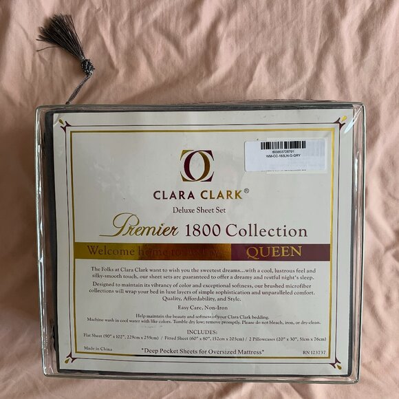 Clara Clark Deluxe Sheet Set Premier 1800 Collection - Queen - Picture 1 of 4